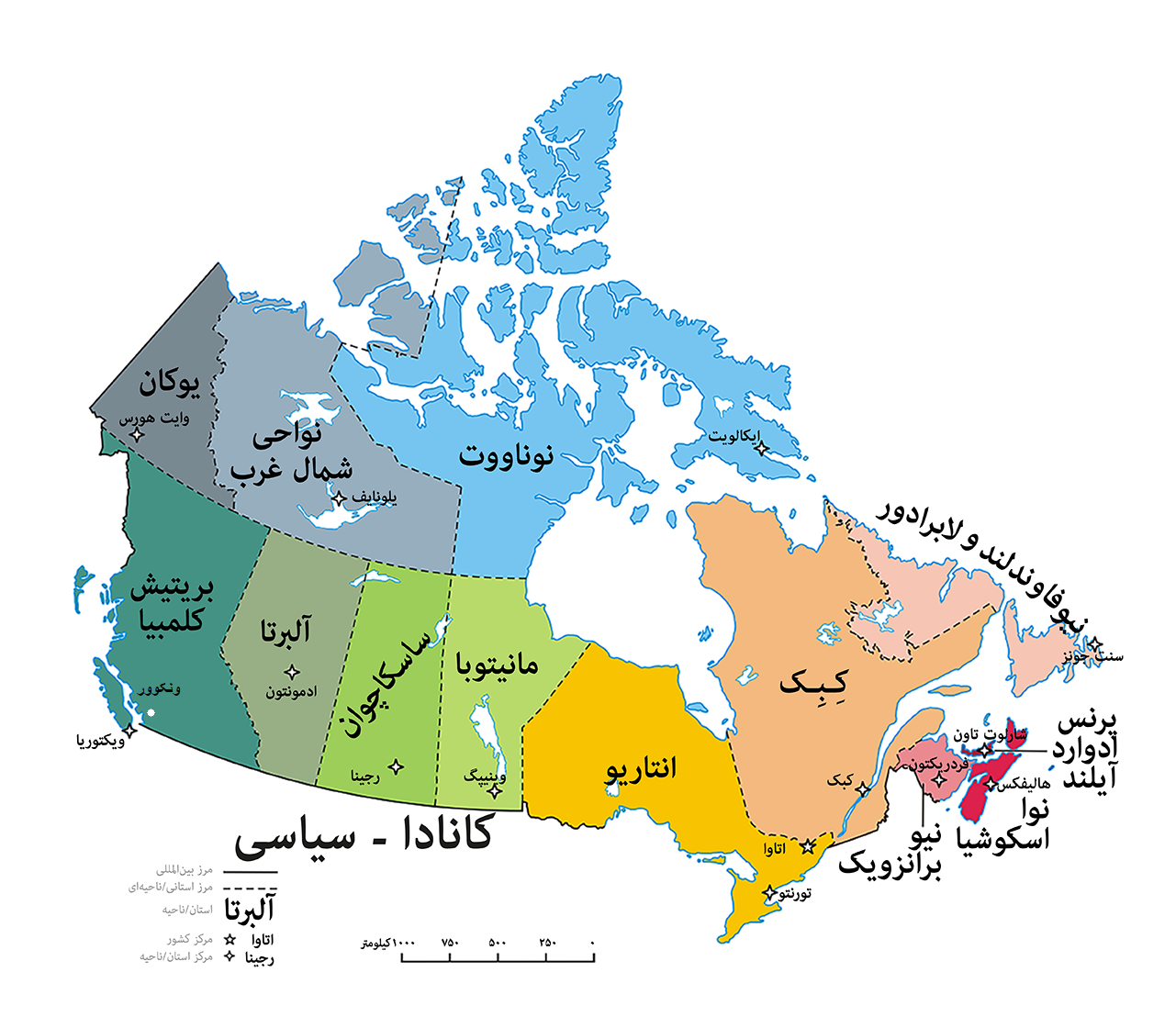 نقشه کانادا